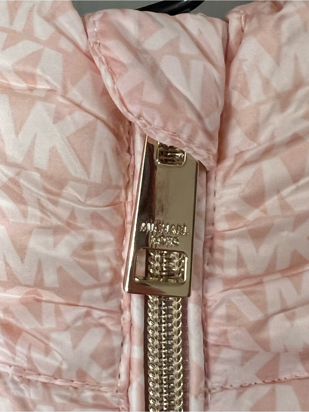 Michael Kors Pink Down Puffer S Vest Quiet Luxury Preppy Coastal Chic MK Spring - Picture 6 of 16